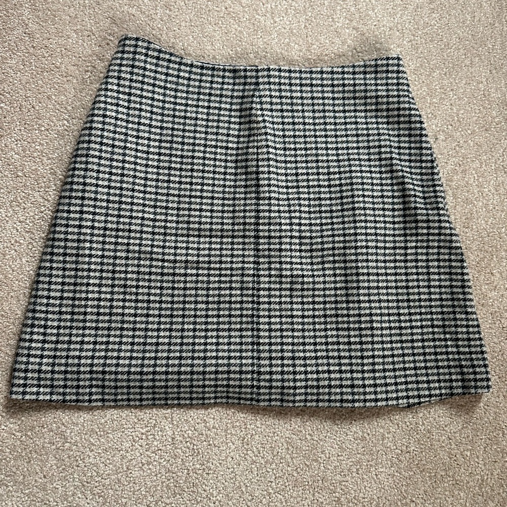 Wilfred Black & White Houndstooth Mini Skirt